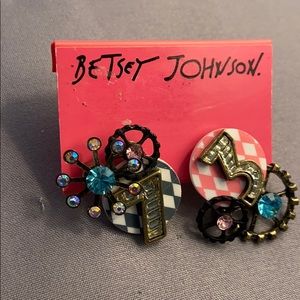 Betsey Johnson lucky number earrings